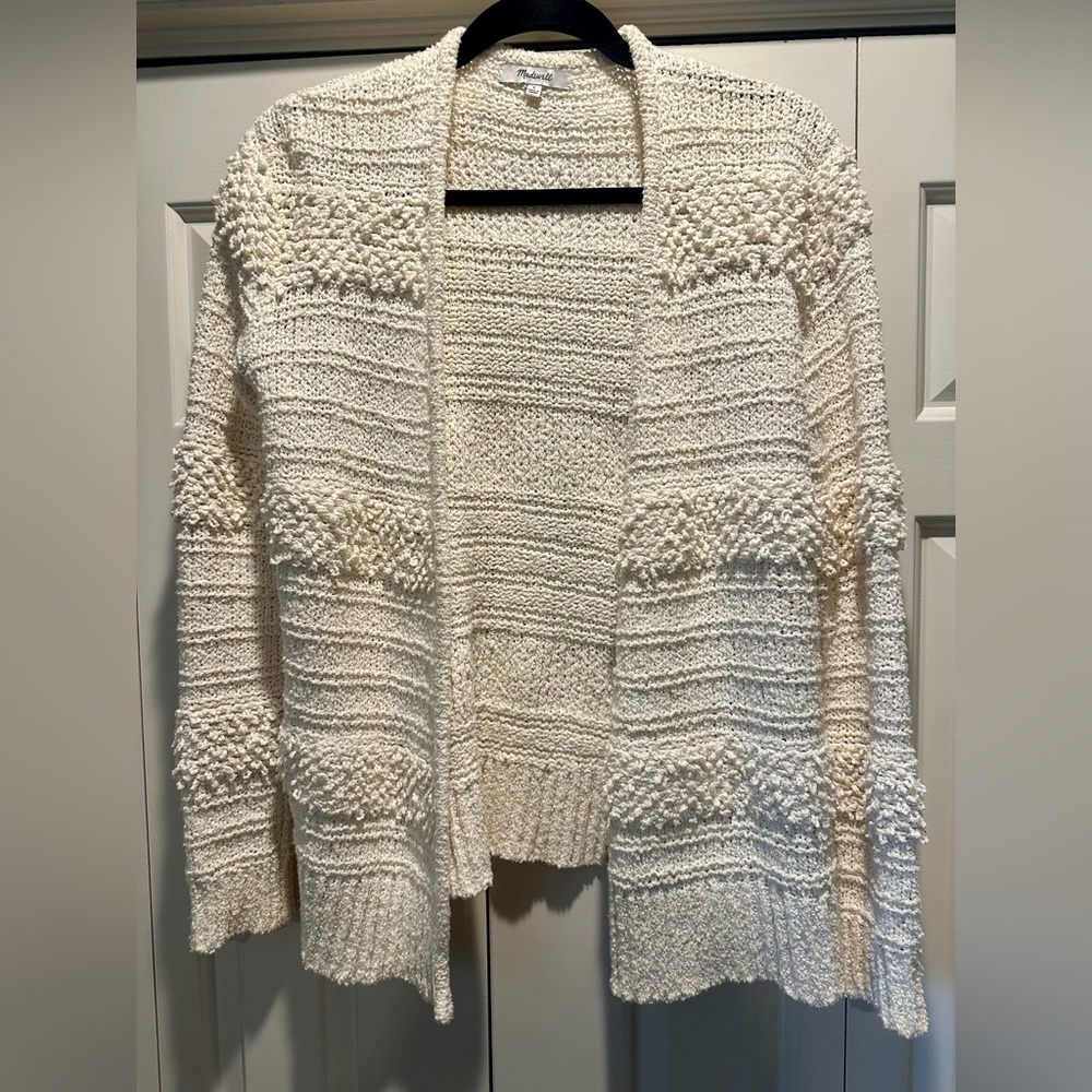 Madewell Cream Textured Cardigan